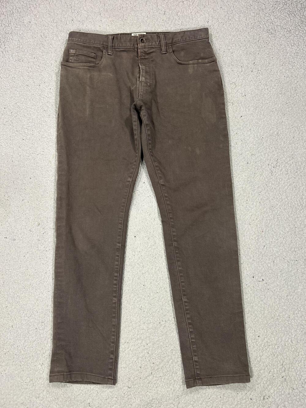 Todd Snyder Slim Fit Jeans Mens 32x30 Brown Stretch Straight Leg Denim Casual